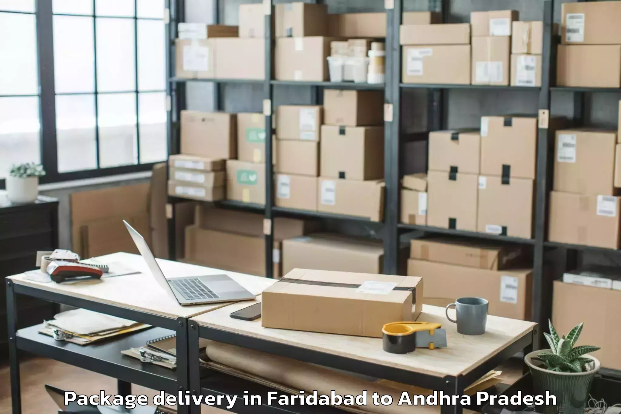 Leading Faridabad to Macherla Package Delivery Provider